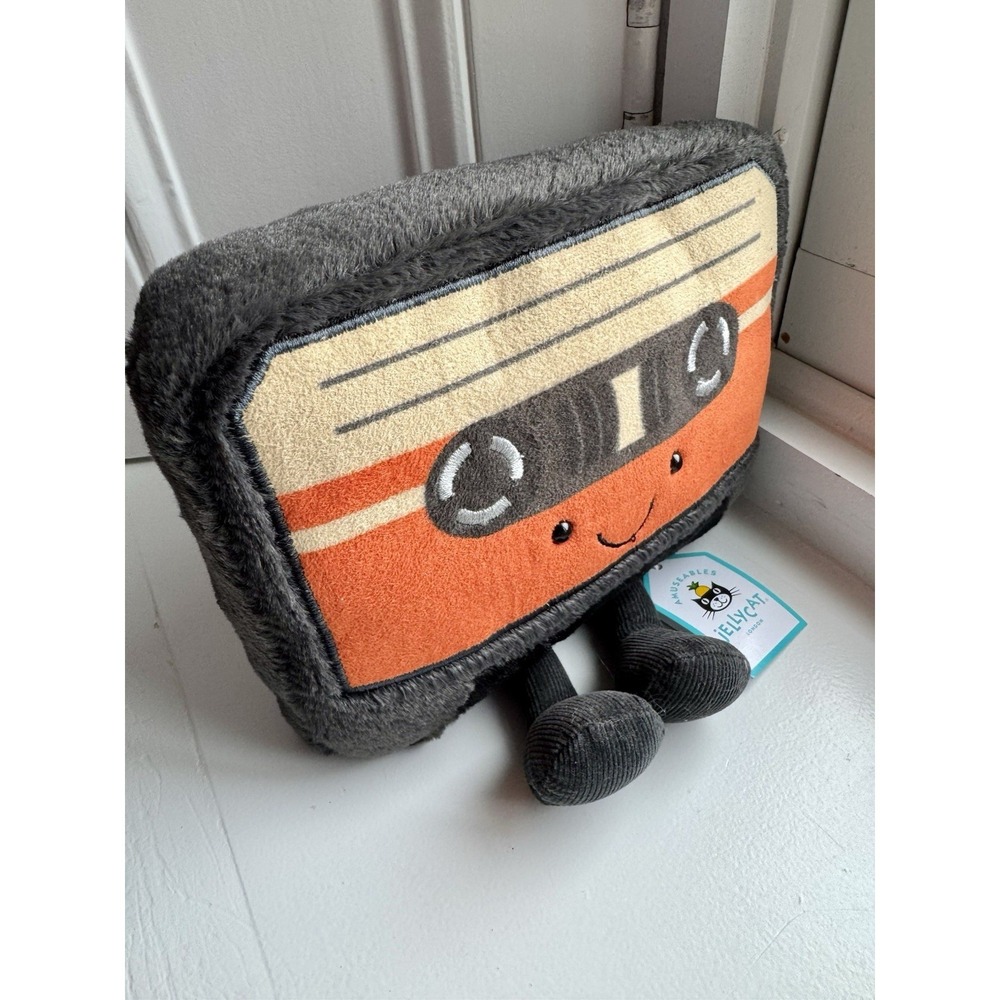 Jellycat amuseables cassette tape- NWT Retired- Authentic, US-based, Fast Ship - Picture 4 of 9